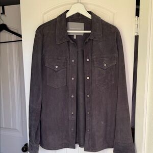 Men's Neiman Marcus Grey Suede Jacket